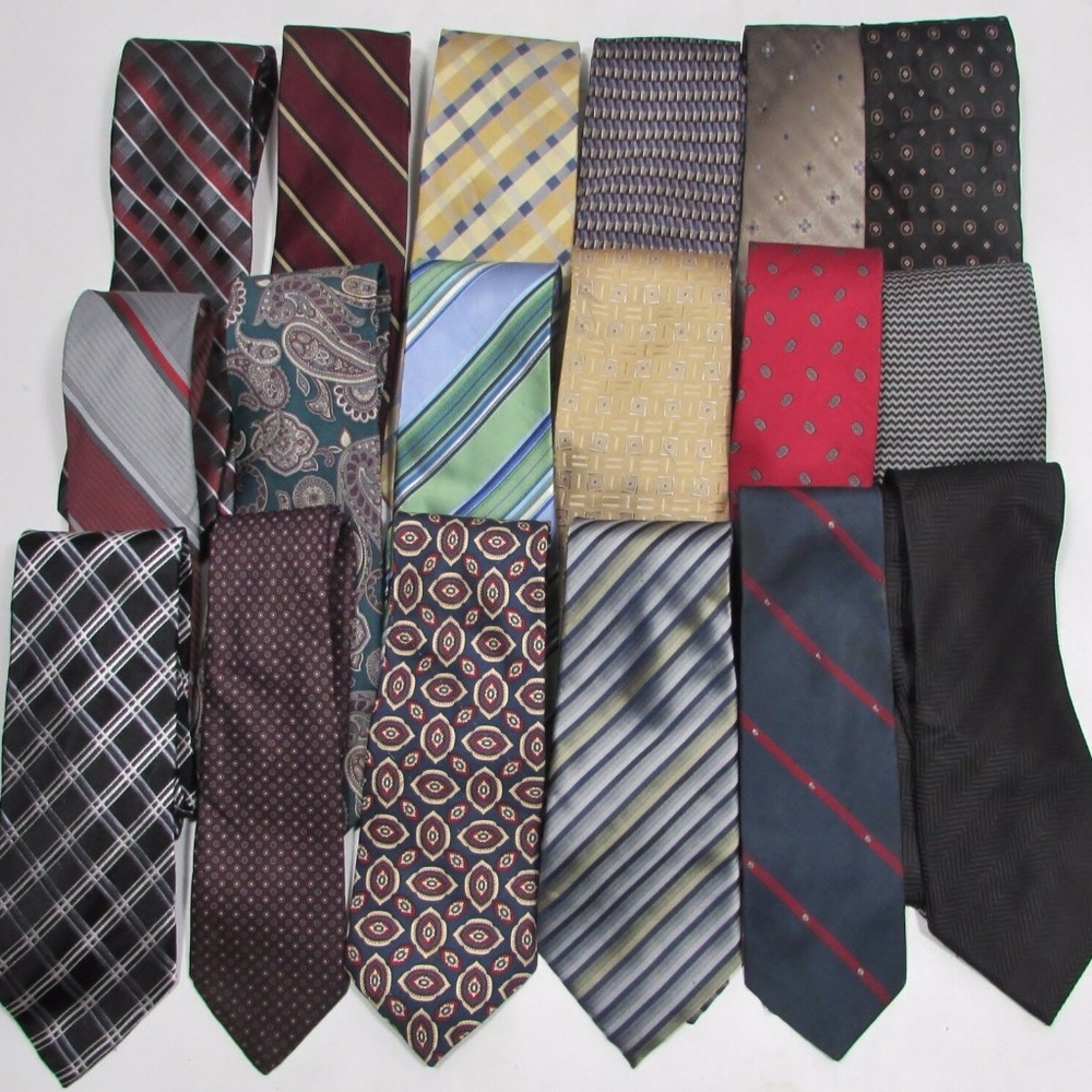 Lot of 3 NEW 100% Silk Men's Conservative Ties